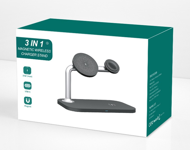 3-in-1 Foldable Magnetic Wireless Charging Station